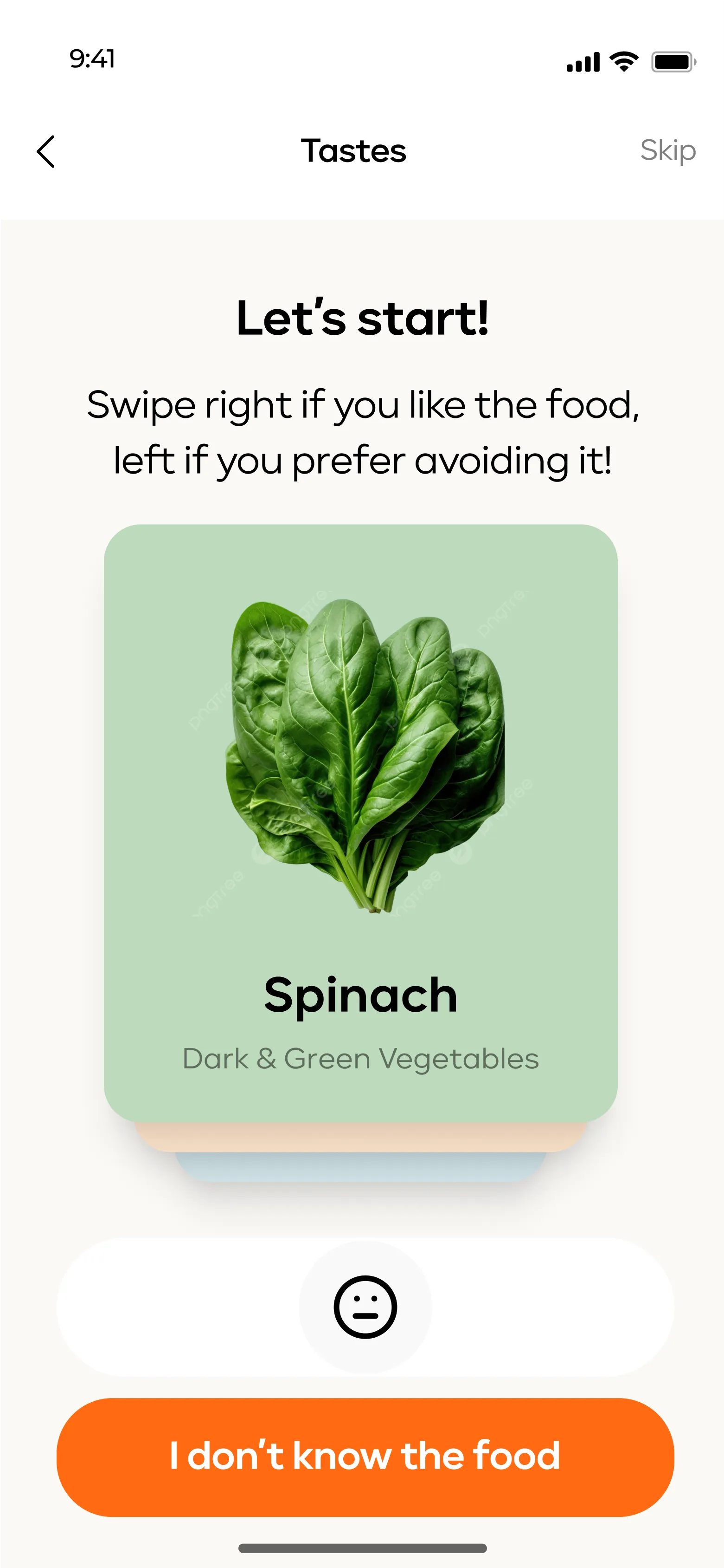 Swipe to teach it your tastes