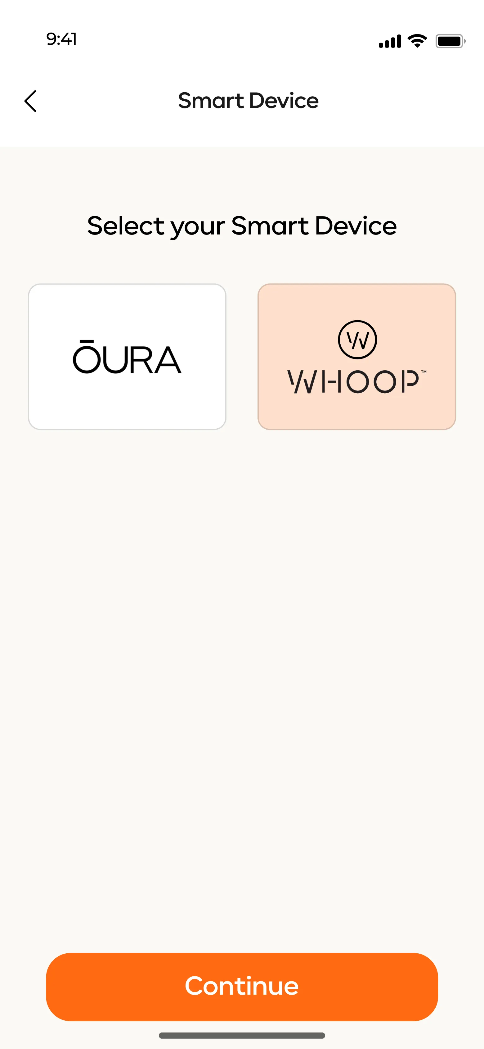 Connect Whoop or Oura