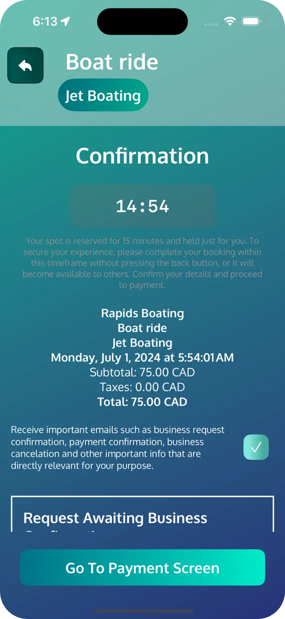 Confirm and pay