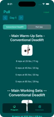 Personalized workout