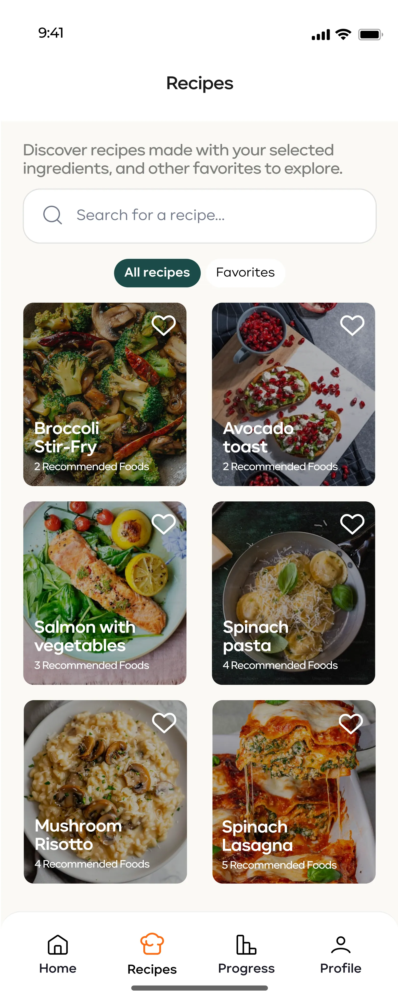 Recipes from your ingredients