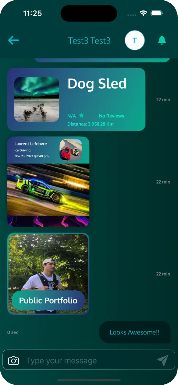 Share activities right in chat