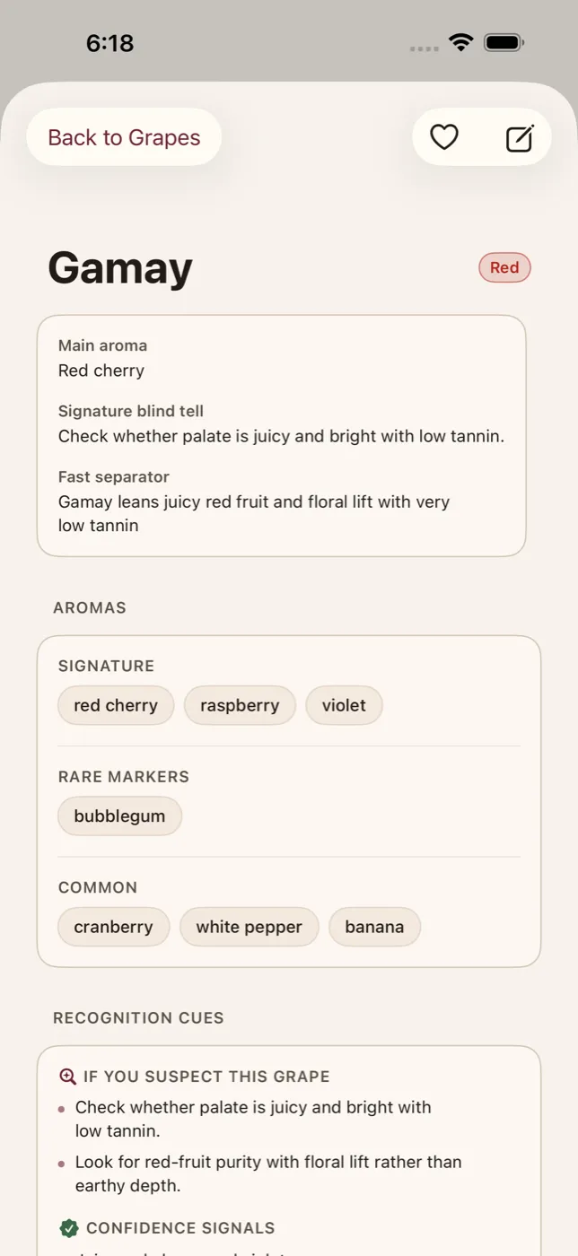 Grapes — scan-first dossiers