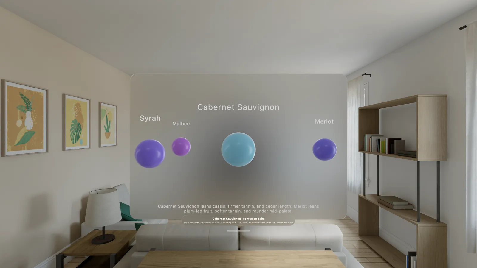 Vision Pro — confusion pairs in your space