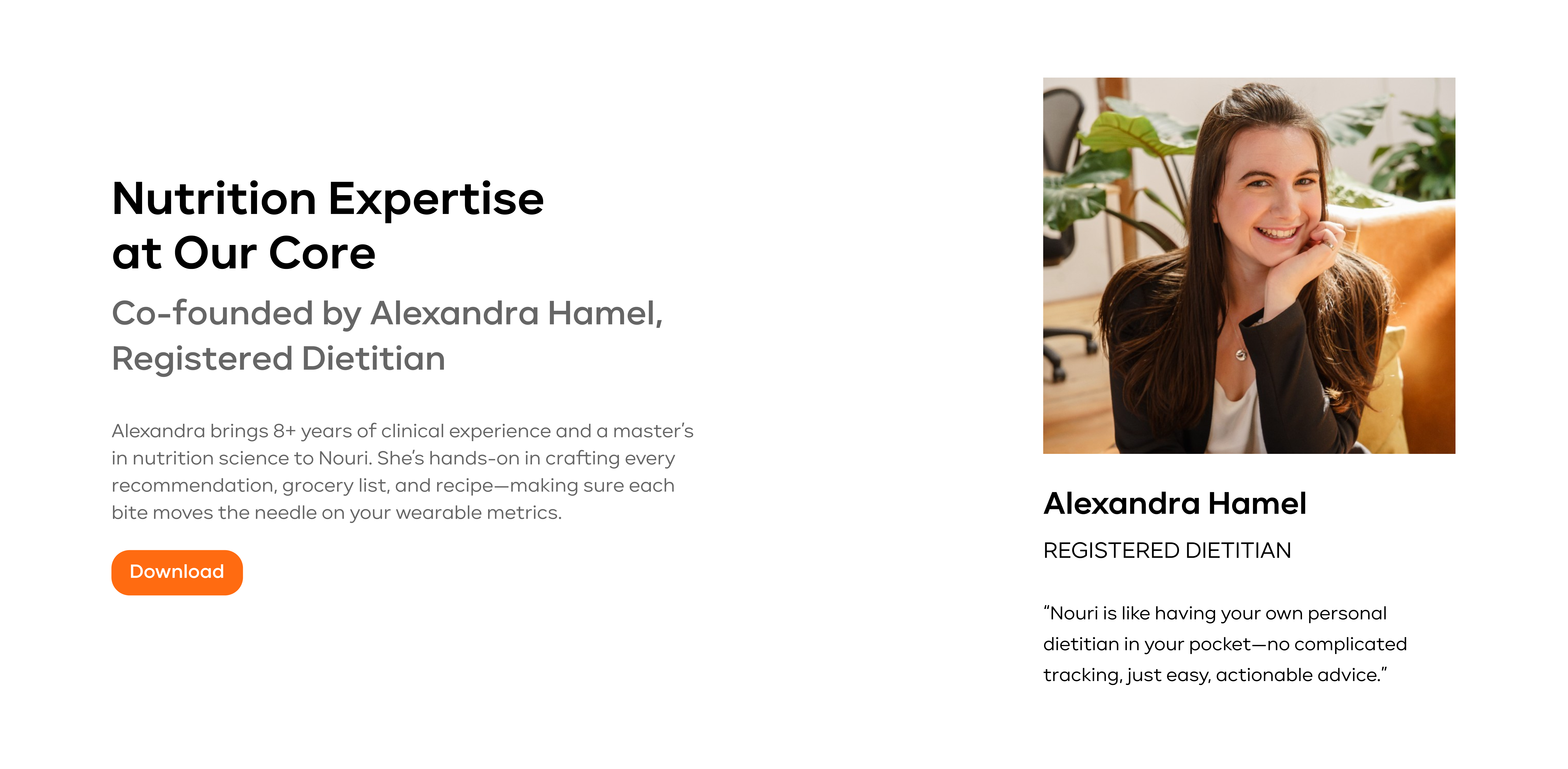 Nouri Landing Page Section #{i}