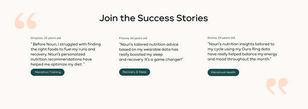 Nouri Landing Page Section #{i}